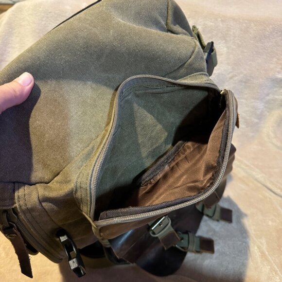 Canvas Travel Backpack laptop, Large Capacity Hiking Backpack, Outdoor Casual Da - Picture 14 of 14